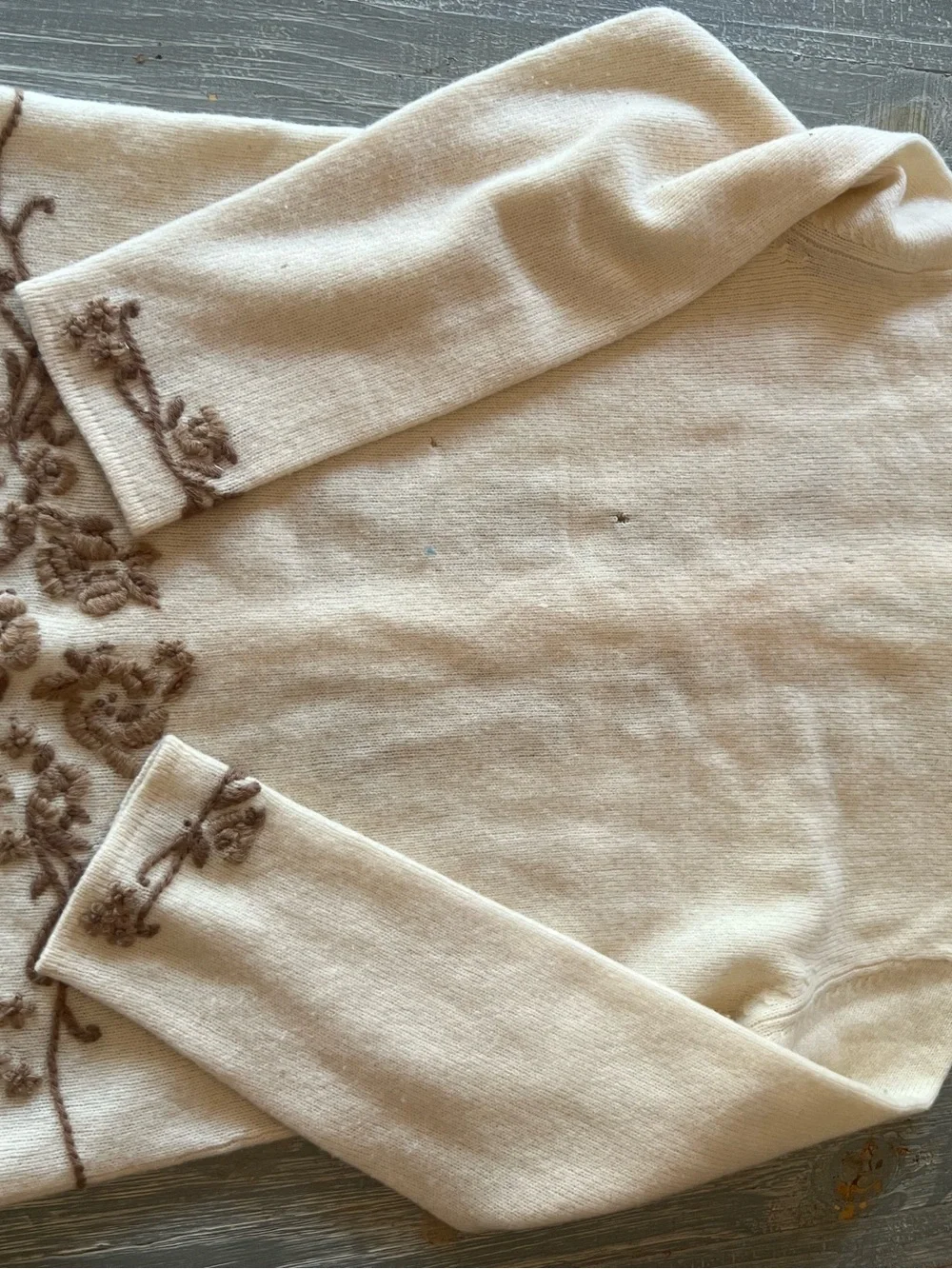 Coldwater Creek cream zip